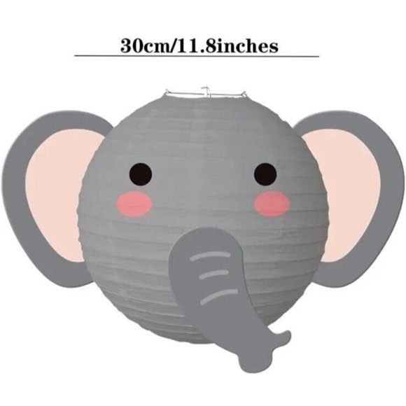 8pc Animal Lantern Jungle Party Kids Safari Decor Paper Kids Hanging Decorations - Picture 2 of 6